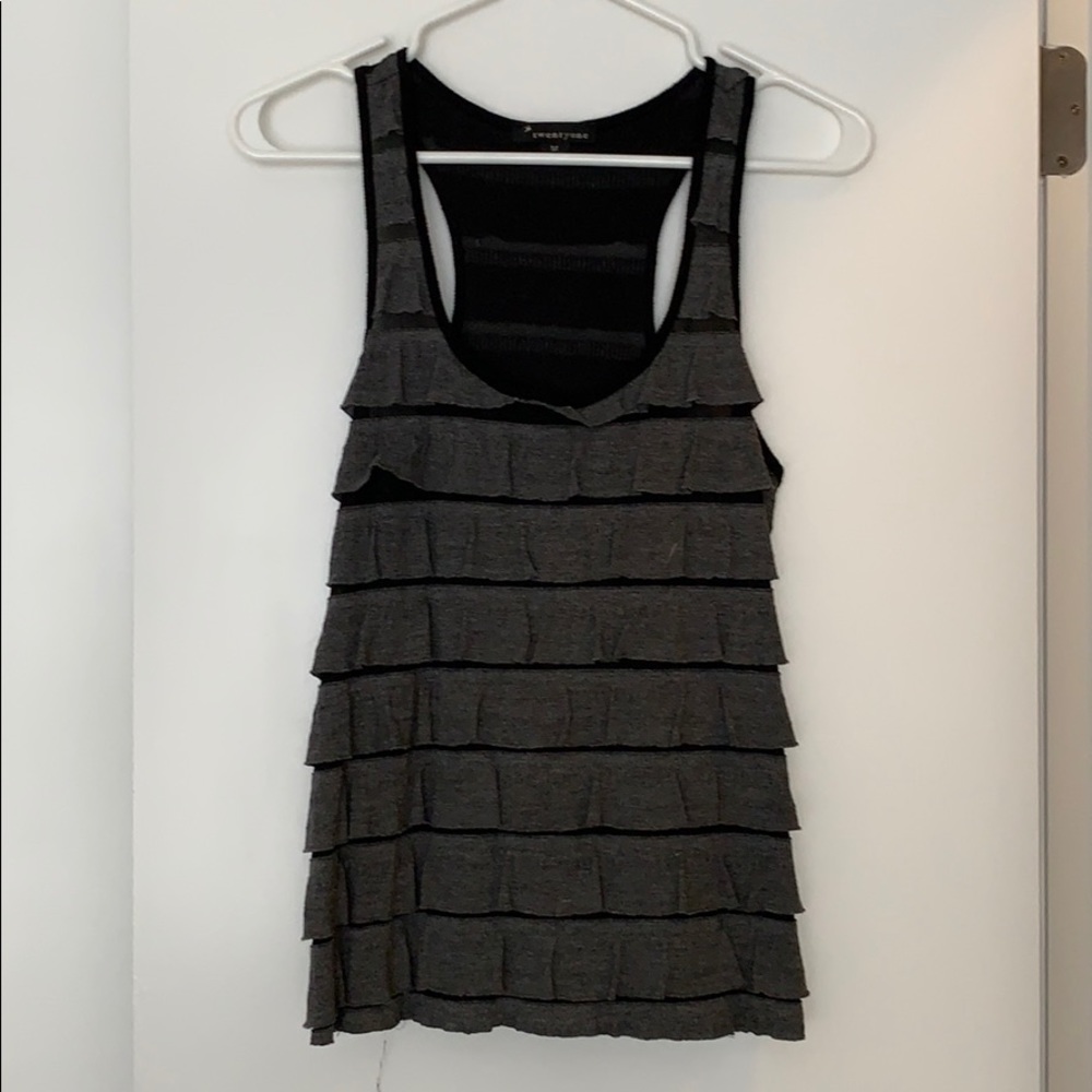 Gray racerback tank
